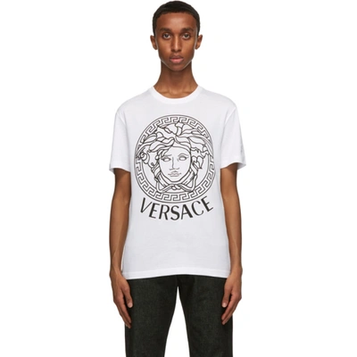 Versace Ssense Exclusive White Medusa T-shirt In A2048 Wht/b