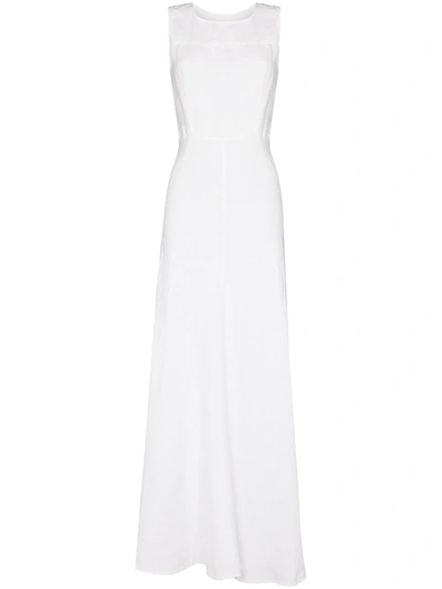 Honorine Lisette Linen Maxi Dress In White