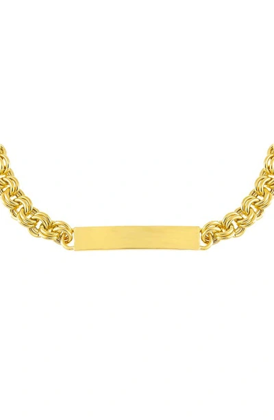 Adinas Jewels Bar Chain Choker In Gold