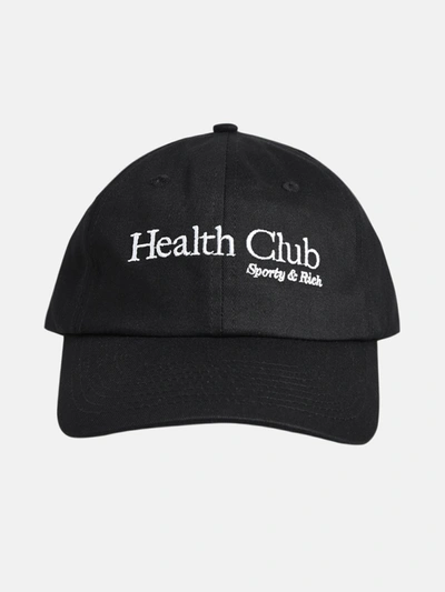 Sporty And Rich Black Health Club Hat