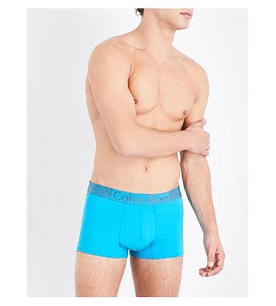 Calvin Klein Iron Strength Low-rise Stretch Trunks In Perpetua