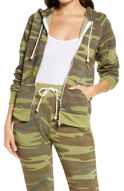 Alternative Adrian Print Zip Hoodie In Camo