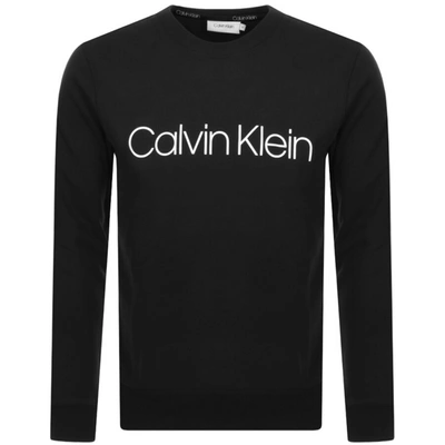 Calvin Klein Big & Tall Large Logo Sweatshirt In Black