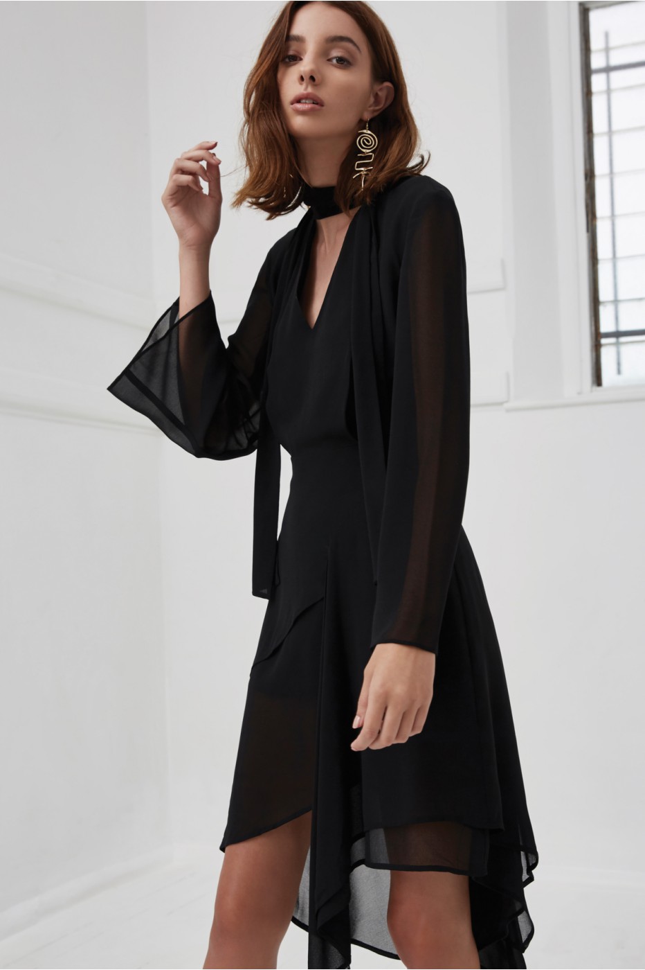 C/meo Collective Make It Right Long Sleeve Dress In Black | ModeSens