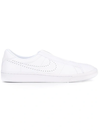 Nike Classic Ez Slip-on Tennis Shoe In White/ White/ Black | ModeSens