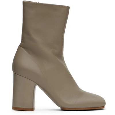 Acne Studios Beige Soft Leather Boots In Aek Beige