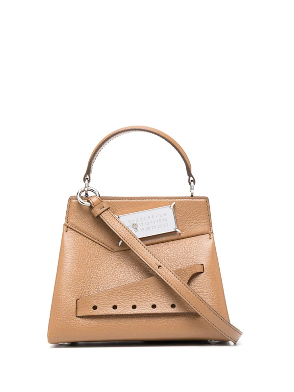 Maison Margiela Snatched Large Leather Shoulder Bag In Brown