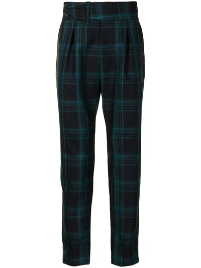 Dolce & Gabbana Virgin Wool Trousers With Check Print In Multicolor