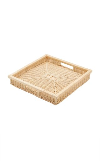 Moda Domus Raffia Square Tray In Neutral