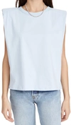 Endless Rose Padded Shoulder Muscle Tee In Powder Blue