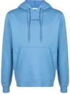 Sandro Embroidered Logo Hoodie In Pastel Blue