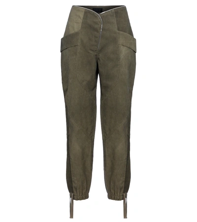 Rta Zelie Tapered High-waisted Trousers In Timber