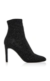 Giuseppe Zanotti Celeste Velvet Black Glitter Ankle Boots