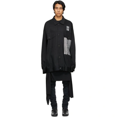 Raf Simons Black Joy Division Edition Denim Oversized Jacket | ModeSens