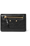 Balenciaga Textured-leather Cardholder In Black