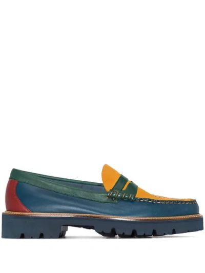 G.h. Bass & Co. Blue X Browns 50 Multicoloured Weejun Loafers