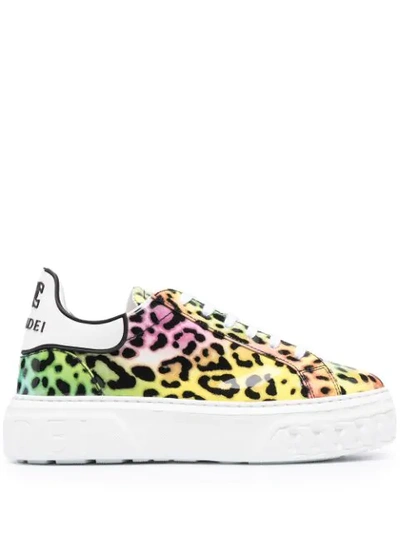 Casadei Off-road Leopard-print Sneakers In Yellow