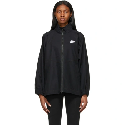 Nike Black Woven Sportswear Jacket In 010 Black