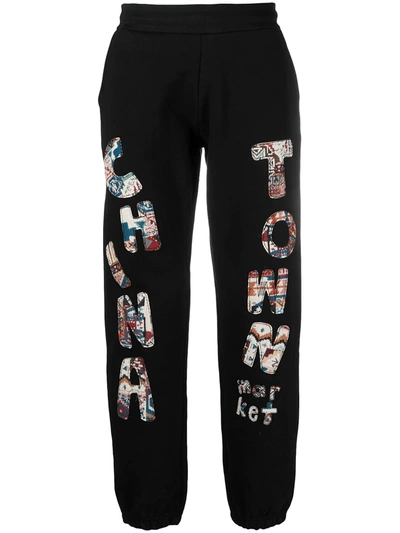 Chinatown Market Market Dealer Rug Track Trousers In Black