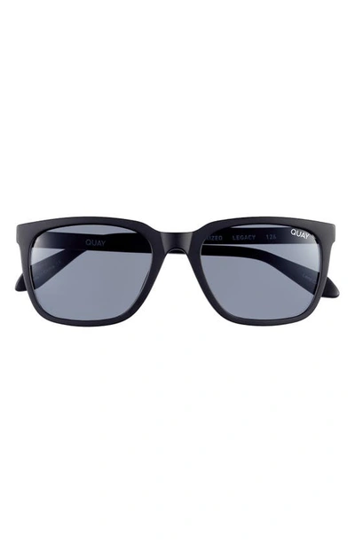 Quay 55mm Square Sunglasses In Matte Black/ Smoke