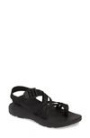 Chaco Zcloud X2 Womens Strappy Casual Sport Sandals In Solid Black Fabric