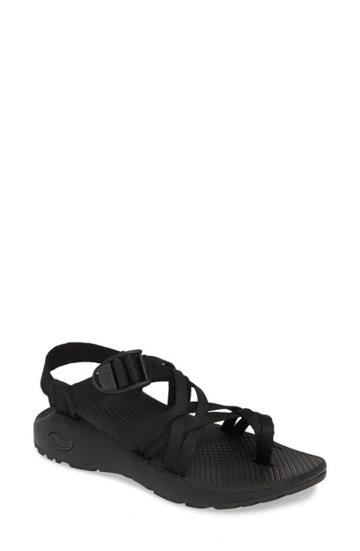 Chaco Zcloud X2 Womens Strappy Casual Sport Sandals In Solid Black Fabric