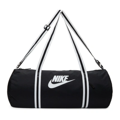 Nike Black Heritage Duffle Bag In 010 Black