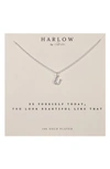 Nashelle Initial Charm Necklace In Silver U