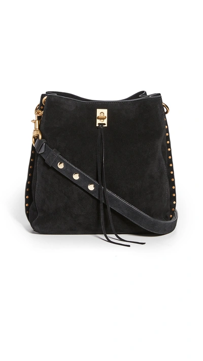 Rebecca Minkoff Darren Leather Shoulder Bag In Black