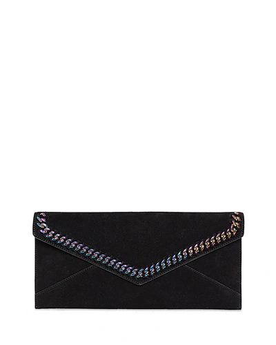 Rebecca Minkoff Leo East West Clutch With Chain Inset In Black
