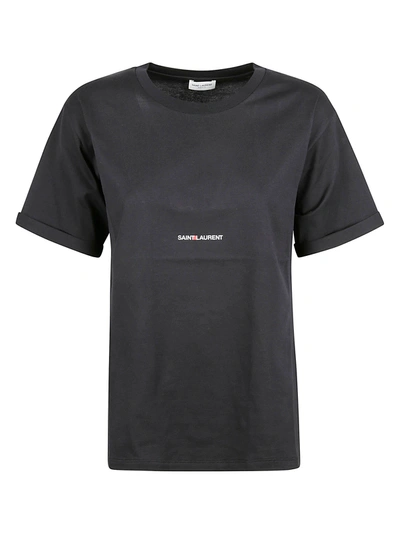 Saint Laurent Printed Cotton-jersey T-shirt In Default Title