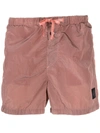 Stone Island Logo-patch Garment-dyed Shell Swim Shorts In Pink