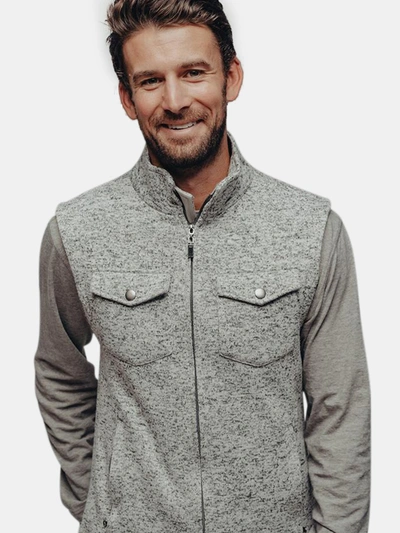 The Normal Brand Lincoln Fleece Vest In Grey