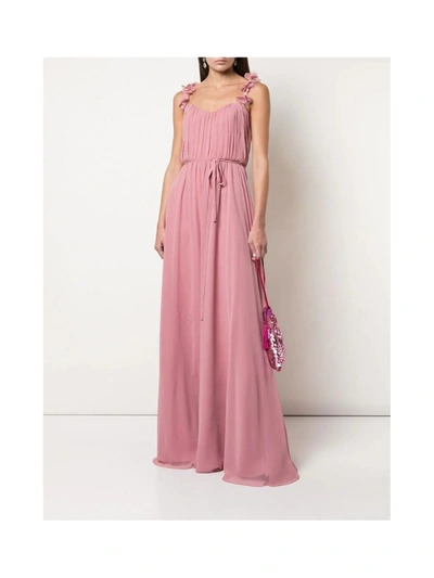 Marchesa Bridesmaids Off-the-shoulder Solid Chiffon Gown In Pink