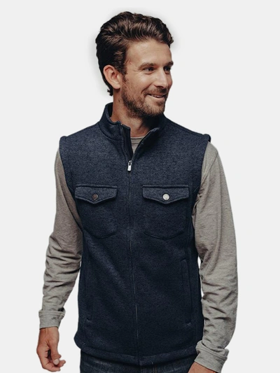 The Normal Brand Lincoln Fleece Vest In Blue