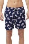 Tom & Teddy Men's Pineapple-print Swim Trunks In Blue