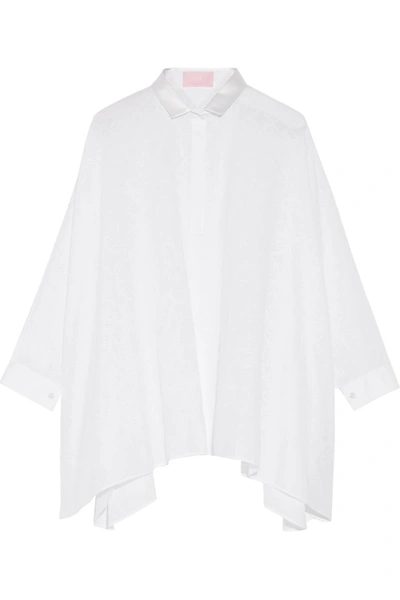 Giamba Oversized Embroidered Cotton-blend Poplin Top | ModeSens