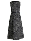 Max Mara Jasmine Dress In Navy Print