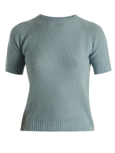 Max Mara Cashmere And Silk-blend Sweater In Duck-egg Blue