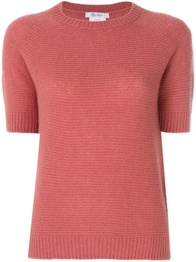 Max Mara Alaska Cashmere And Silk-blend Sweater In Pink