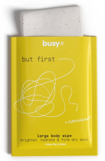Busy Co Glow Xl Body Wipes With Collagen Peptides & Caffeine In Yellow