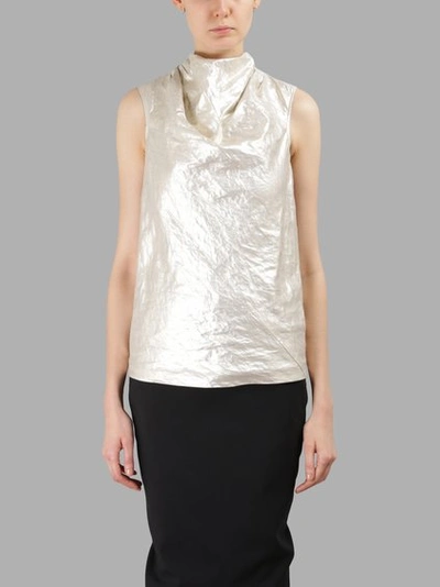 Rick Owens Women's Gold Bonnie Top In Metallic