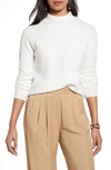 Halogenr Mock Neck Sweater In Ivory Cloud