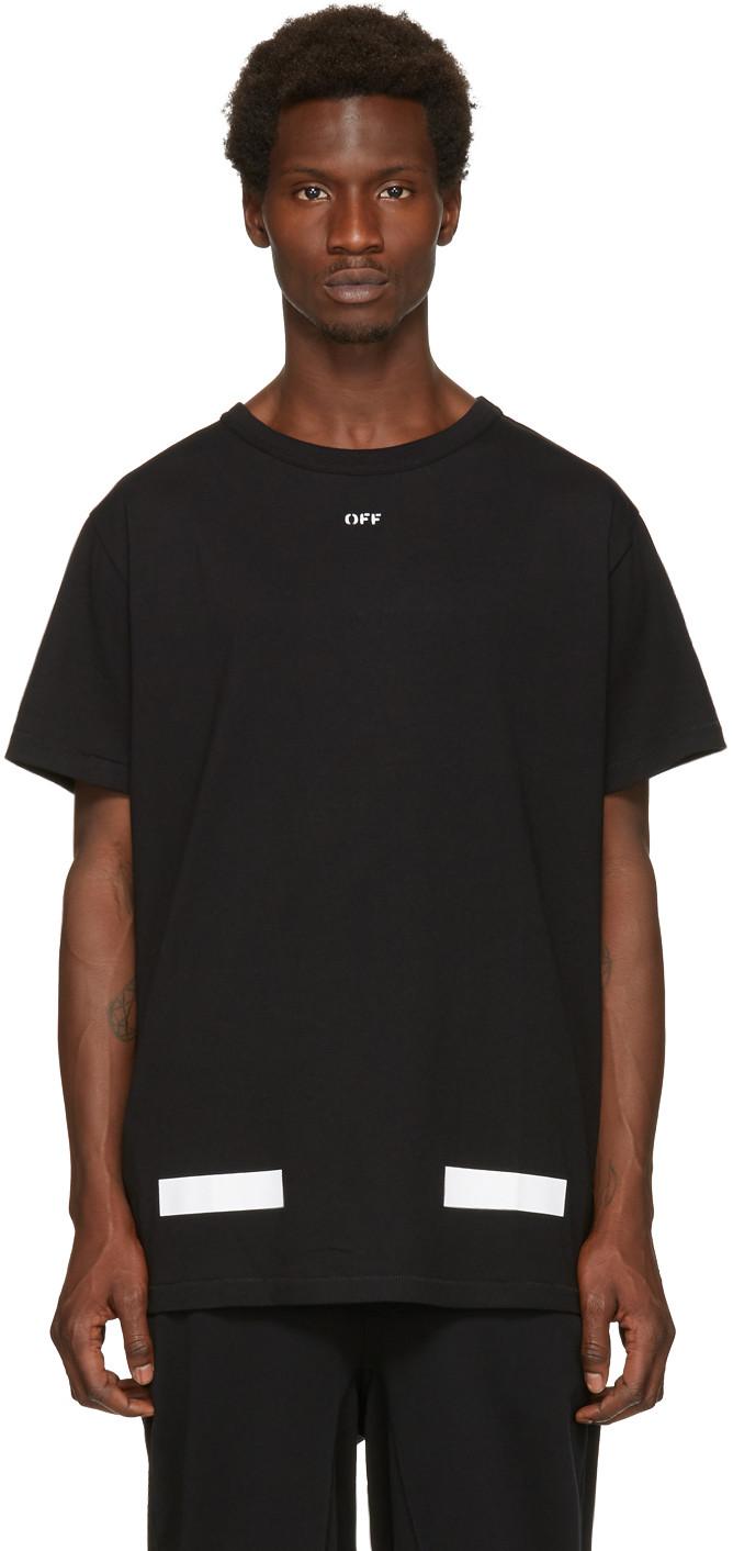 Off-white Brushed Arrows Cotton Jersey T-shirt In 1001 Black/white ...