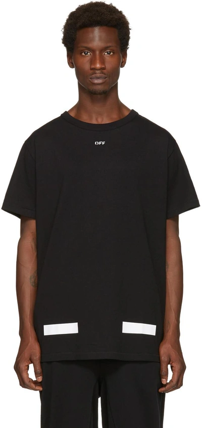 Off-white Brushed Arrows Cotton Jersey T-shirt In Black