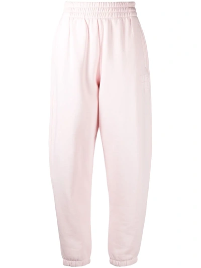 Alexander Wang T Puff Paint Logo Foundation Sweatpant In Pink