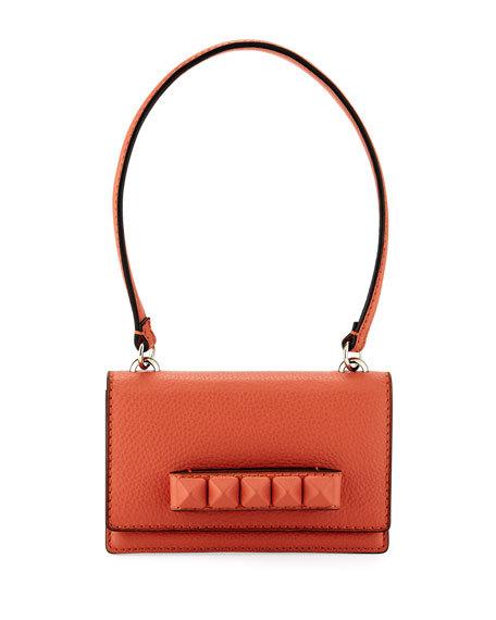 Valentino Garavani Rockstud Small Flap-top Shoulder Bag, Coral | ModeSens