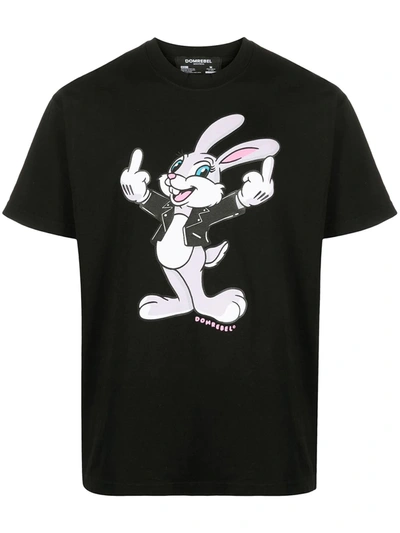 Domrebel Humper Bunny Print T-shirt In Black