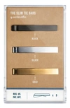 Würkin Stiffs Set Of 3 Slim Tie Bars In Gold