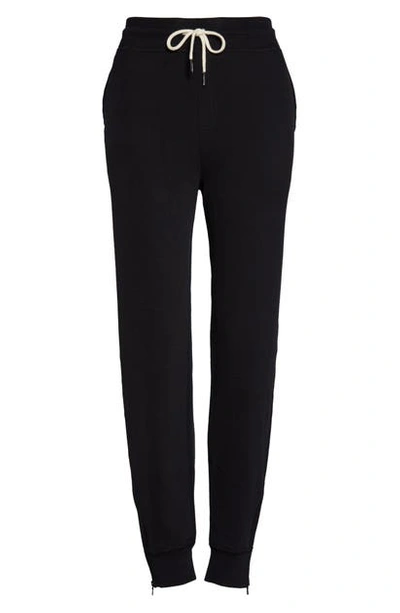 Jason Scott Frankie French Terry Zip Ankle Joggers In Black